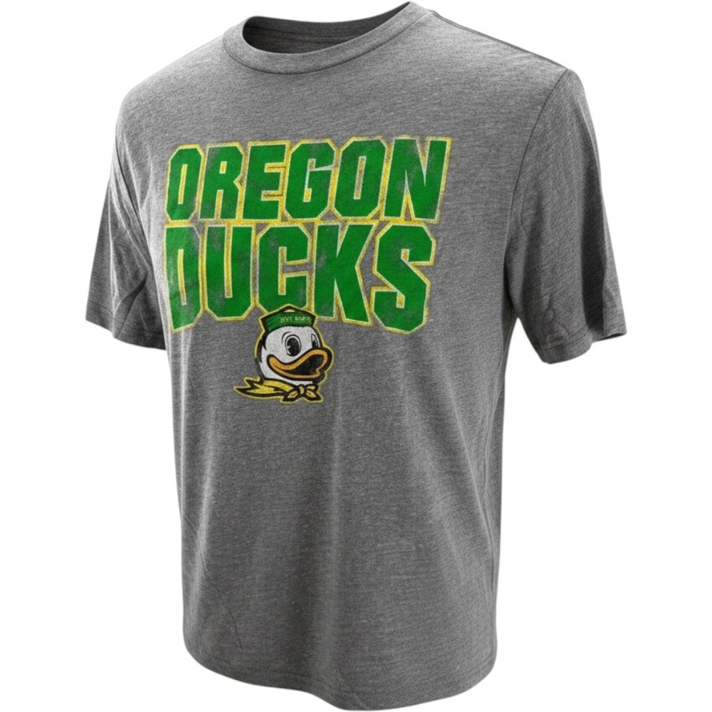 Box Seat NCAA Oregon Ducks Graphic Tee Shirt Gray Mens Medium NEW